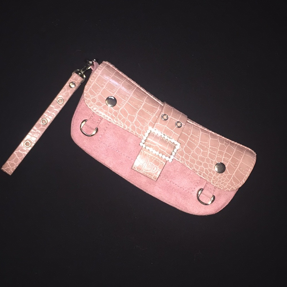 Pink Wristlet Purse with Bling NWOT